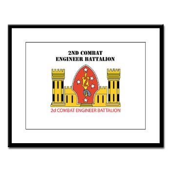 2CEB - M01 - 02 - 2nd Combat Engineer Battalion with Text - Large Framed Print